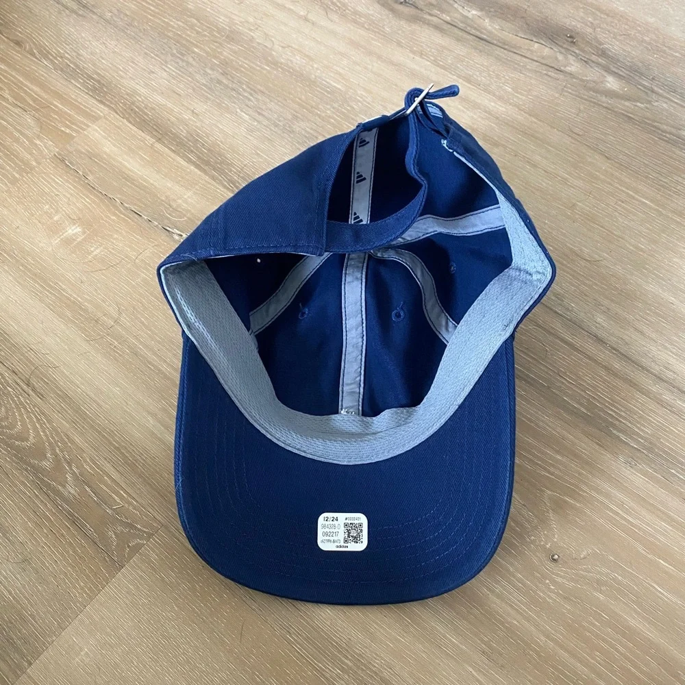 NWT adidas Women's Saturday 3 Hat, relaxed fit athletic adjustable cap navy blue - Picture 5 of 5